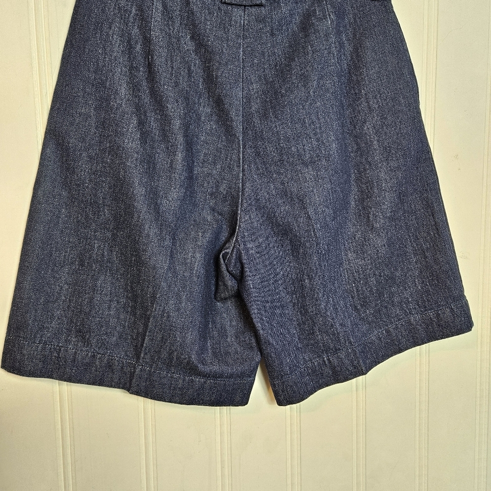 Banana Republic Piper Bermuda Shorts Womens Size 26 High Rise Dark Wash Pleated - Picture 10 of 16